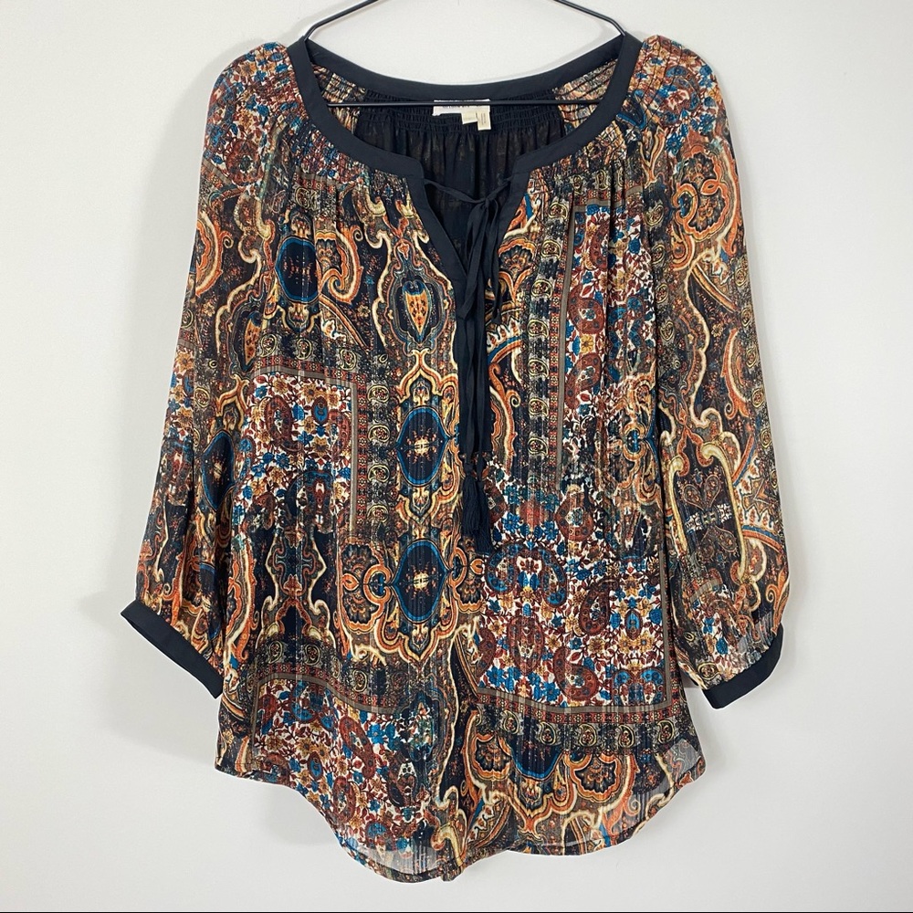 Anthropologie Meadow Rue Mayra Peasant Top Blouse